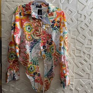 Colorful Floral Women's Blouse